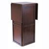 9 Bottle Walnut Wine Bottle Rack Mini Bar Expandable Counter