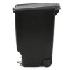 Black 10-Gallon Narrow Kitchen Trash Can with Easy Step-on Lid