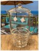 2.5 Quarts Designer Swirl Blue Acrylic Pitcher with Lid, Crystal Clear Break Resistant Premium Acrylic Pitcher for All Purpose BPA Free